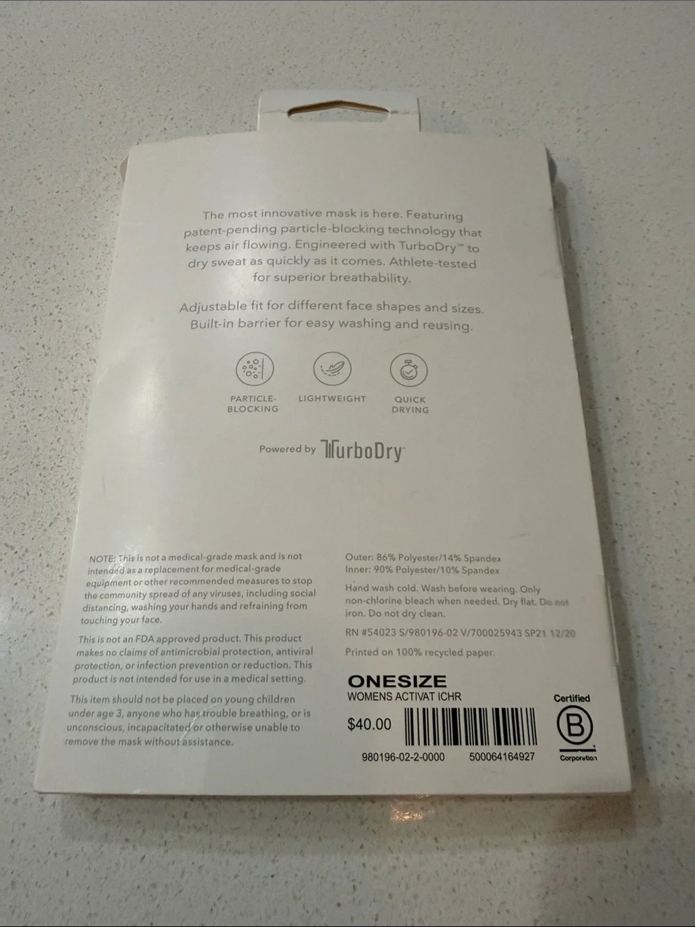 Athleta Activate Face Masks in Orange and Brown (2-Pack) 2 Packages